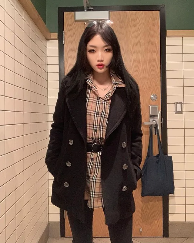 Retro soft sister plaid shirt KF2023