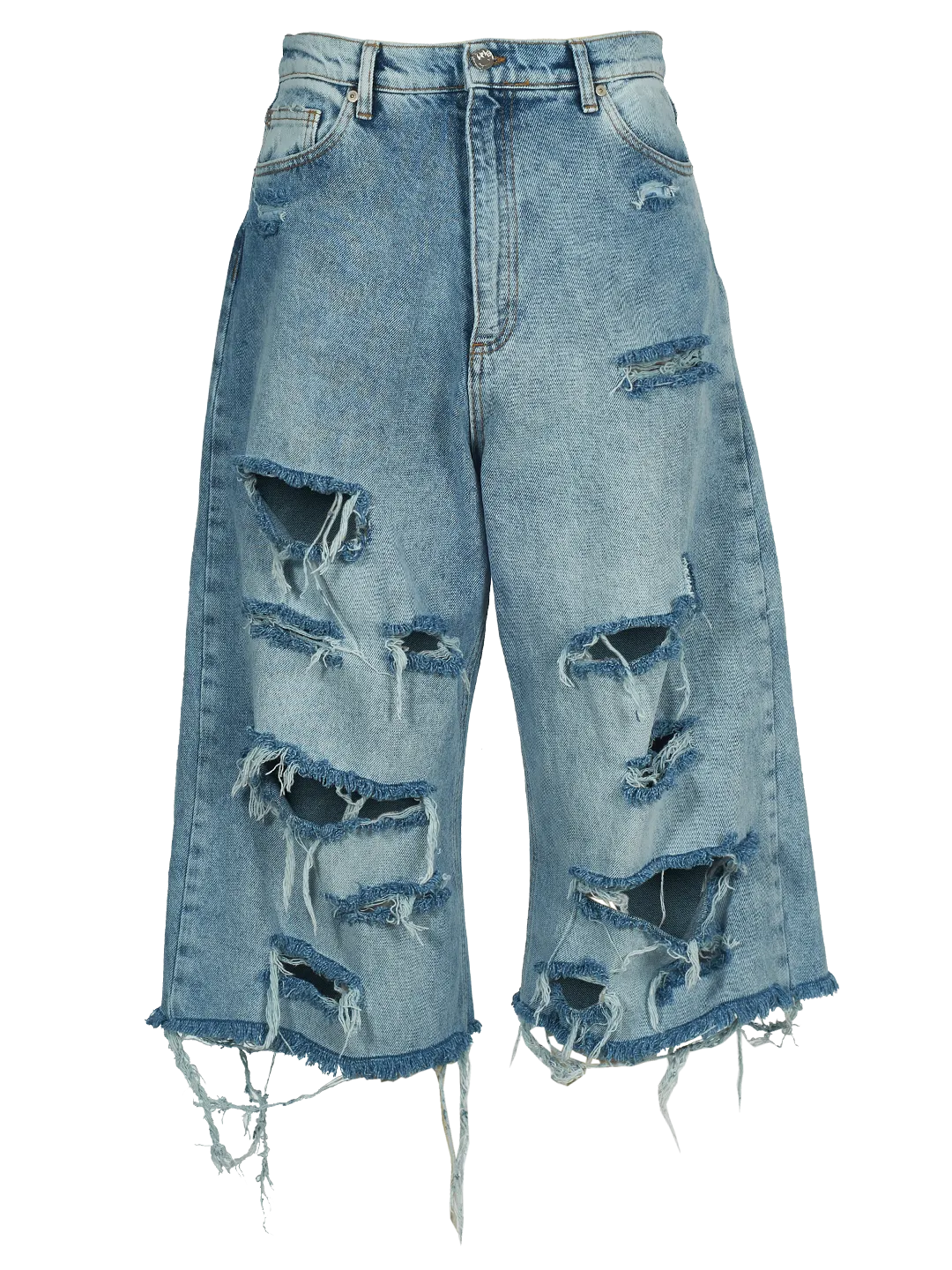 Ripped Denim Shorts