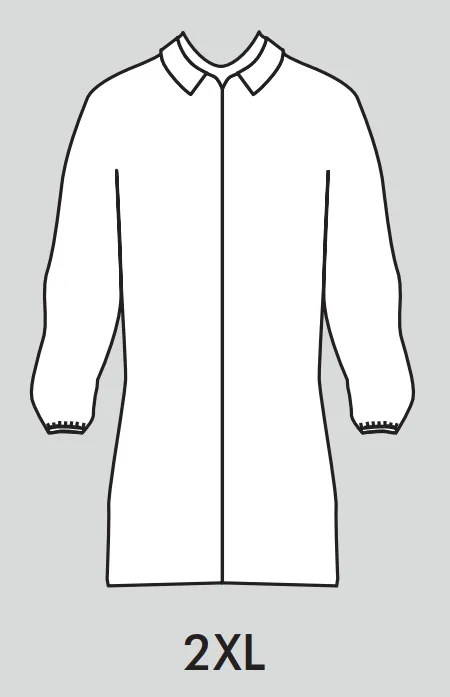 RiteTouch - White 2XL Size Non Woven Lab Coats, Pack of 30/Case - LCP2515