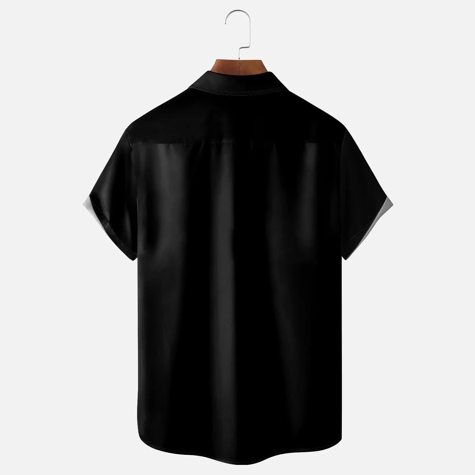 Rock Band Button Pocket Short Sleeve Shirt