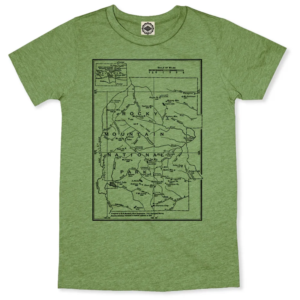 Rocky Mountain National Park Vintage Map Men's Tee