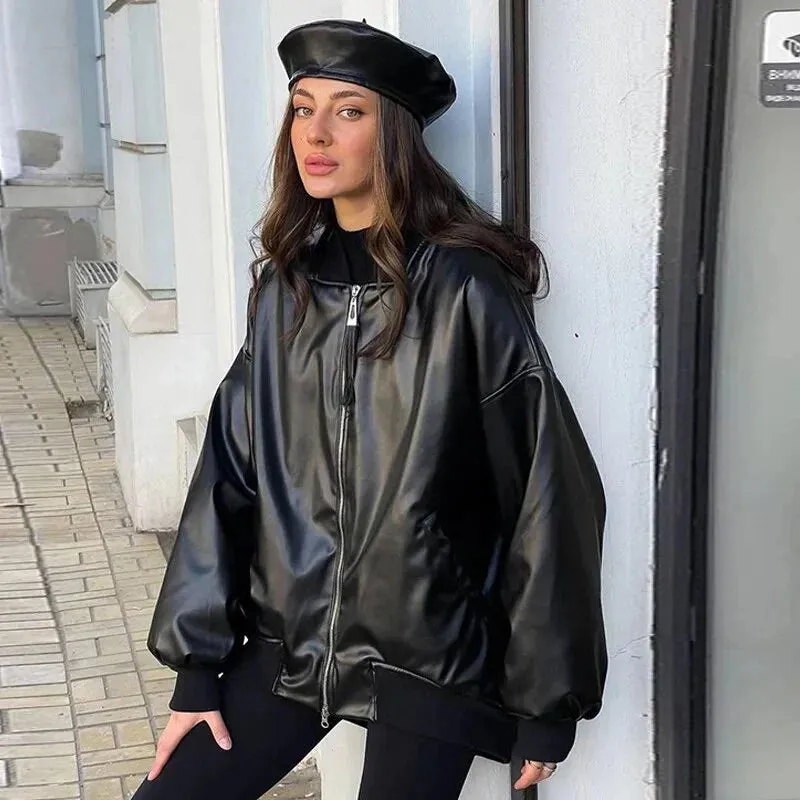 Scarlett Leather Jacket, Loose Fit