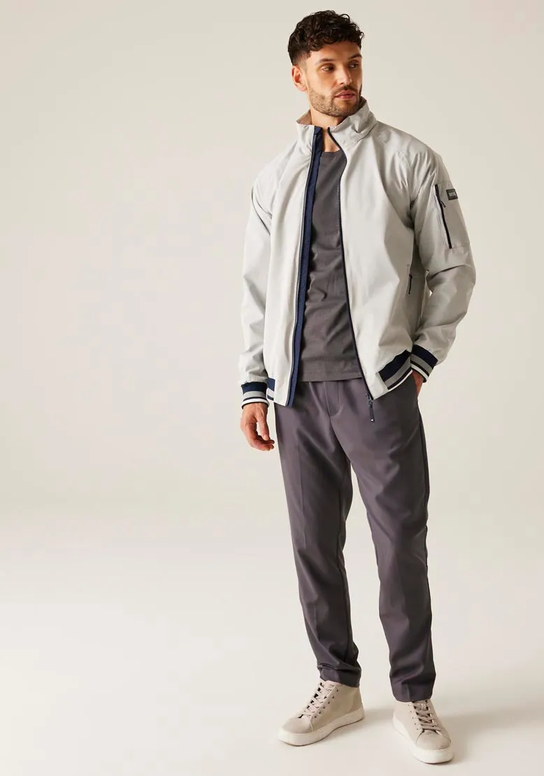 Shorebay Short Jacket - Silver Grey Linear Stripe