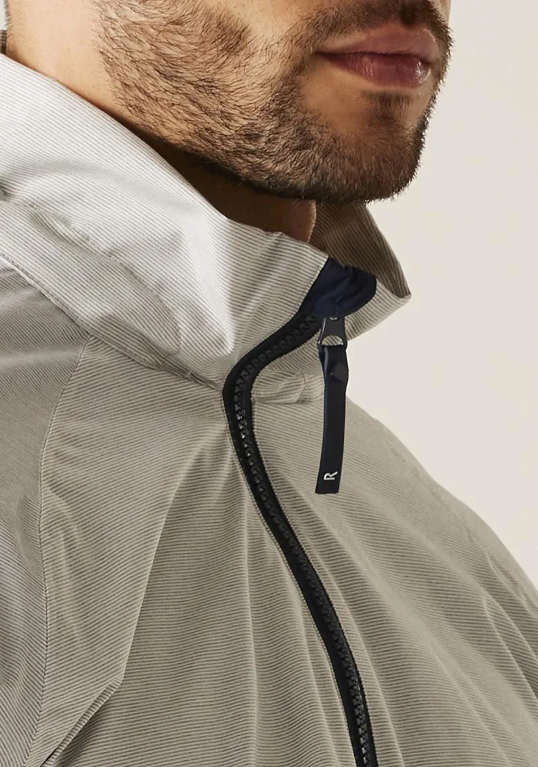 Shorebay Short Jacket - Silver Grey Linear Stripe