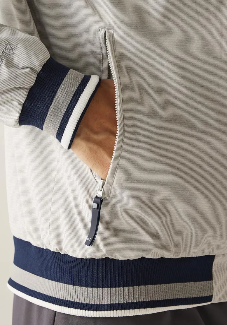 Shorebay Short Jacket - Silver Grey Linear Stripe