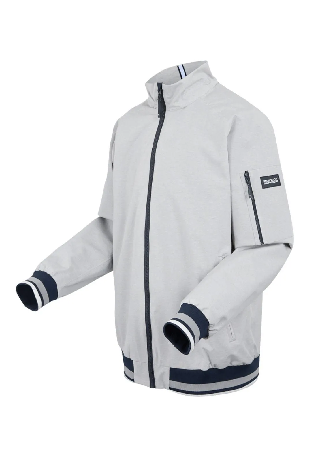 Shorebay Short Jacket - Silver Grey Linear Stripe