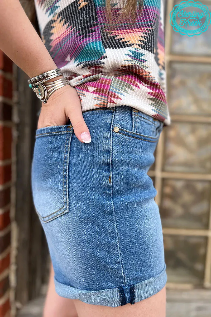 SK DENIM SHORTS - LONG