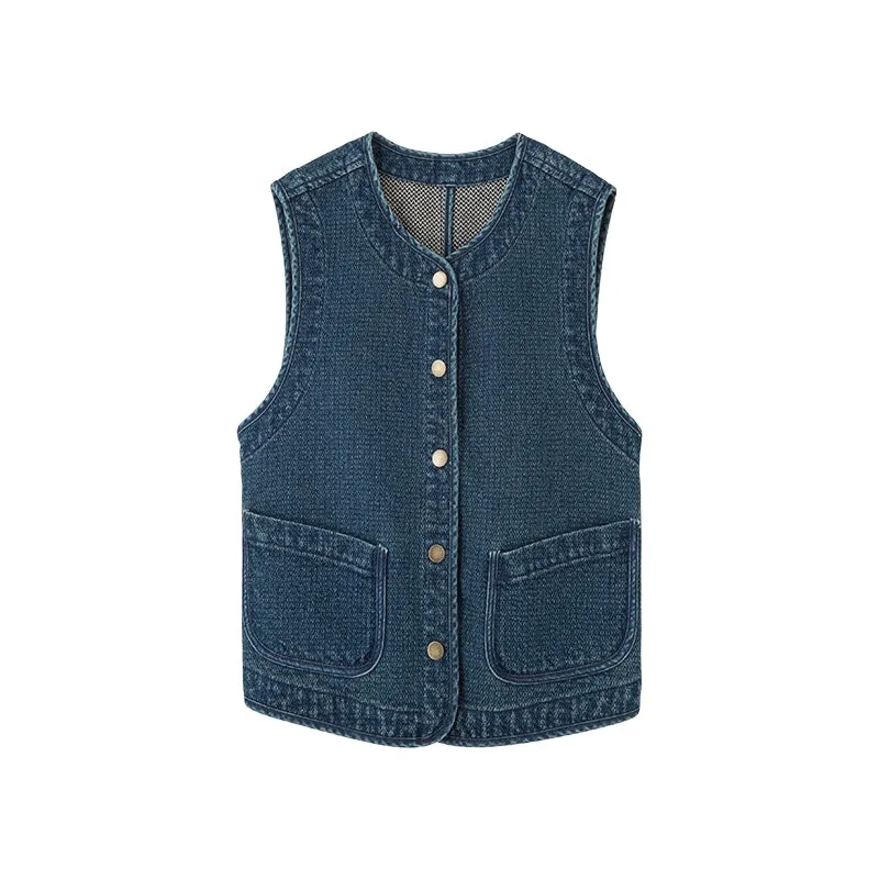 Sleeveless Denim Vest