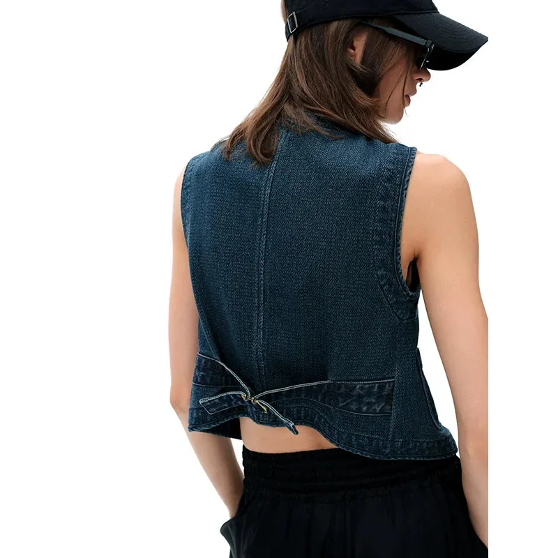 Sleeveless Denim Vest