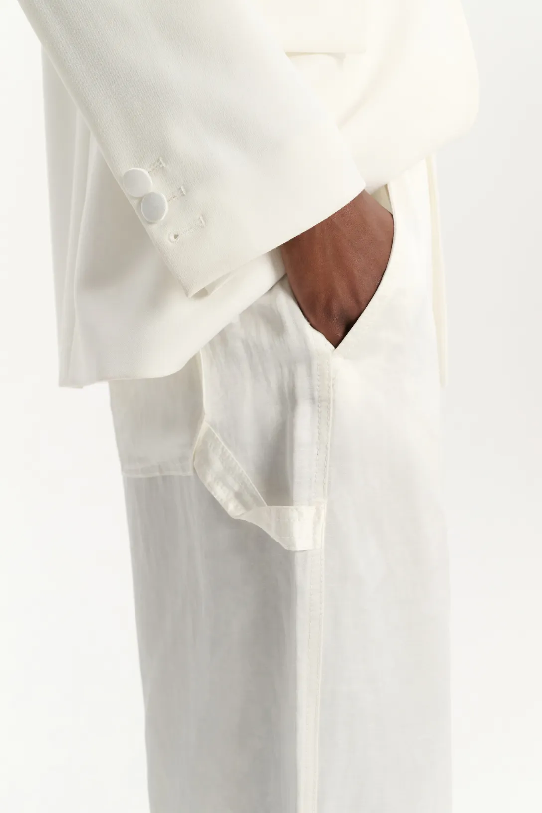 Slouchy Coolness Pants | Light Cream