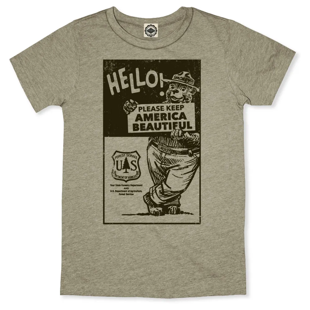 Smokey Bear "Please Keep America Beautiful" Kid's Tee