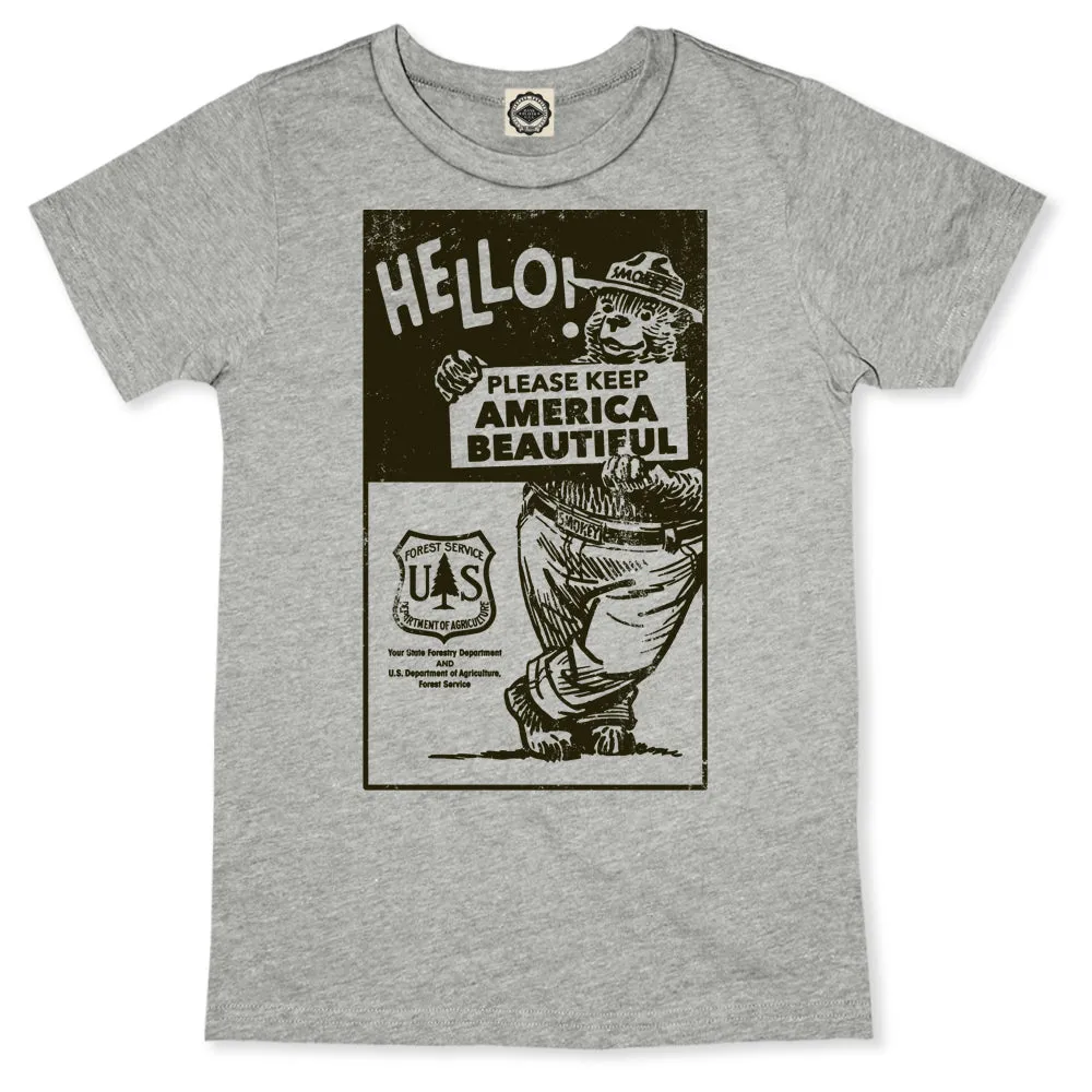 Smokey Bear "Please Keep America Beautiful" Kid's Tee