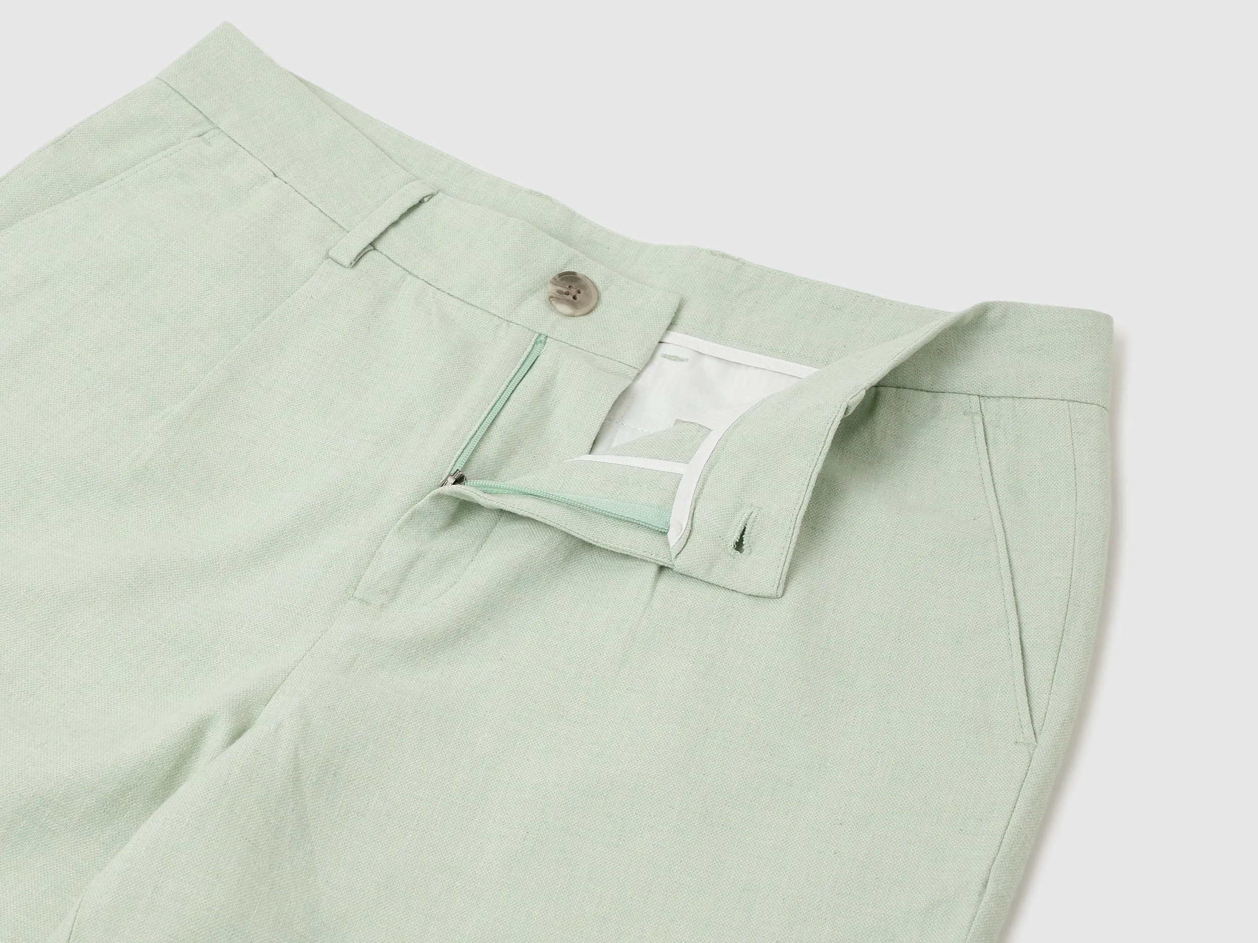 Solid Comfort Fit Bermuda Shorts
