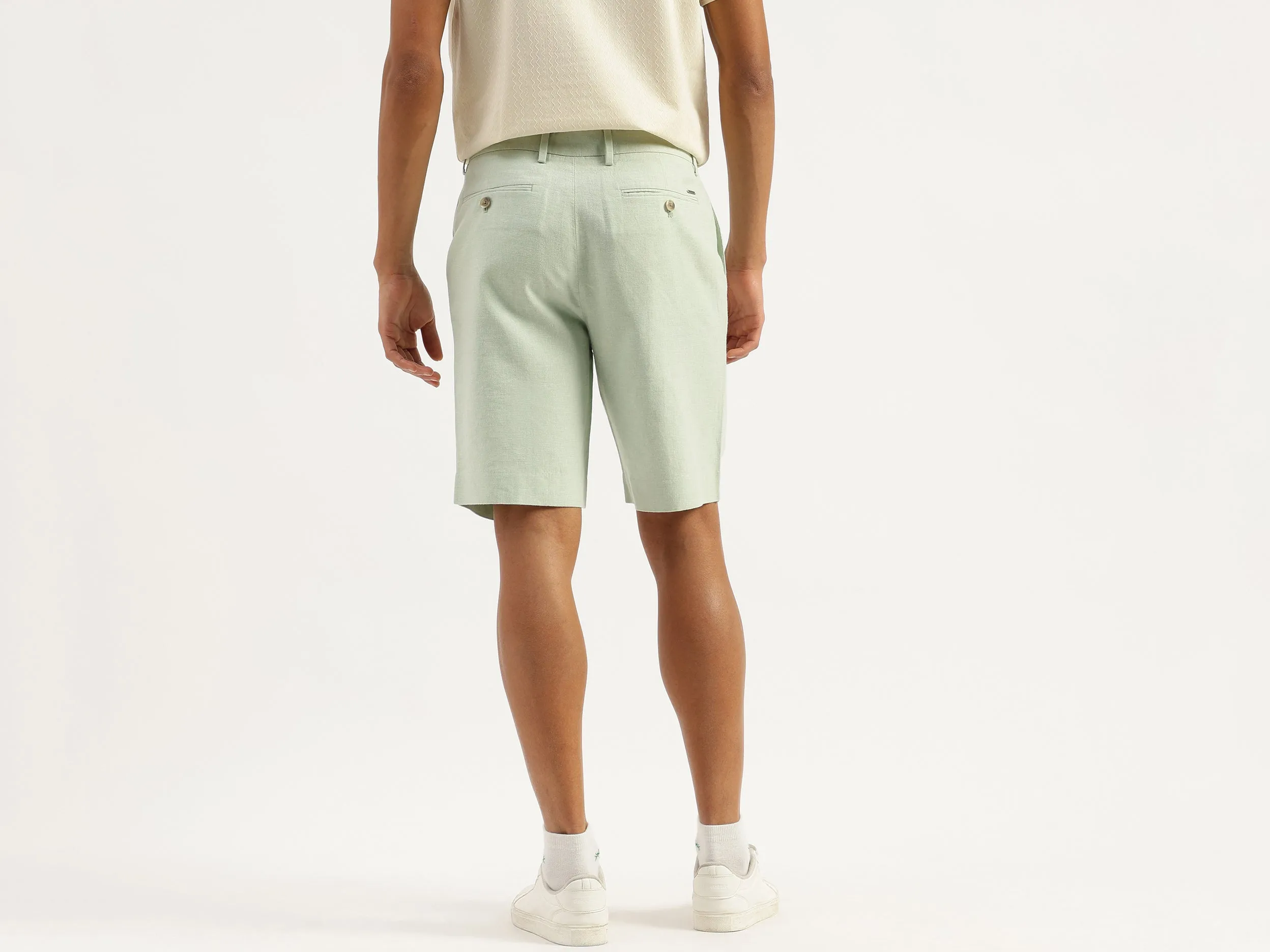 Solid Comfort Fit Bermuda Shorts