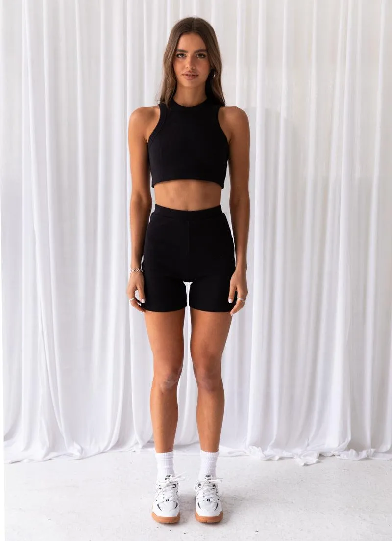 Spencer Organic Cotton Rib Tank - Black