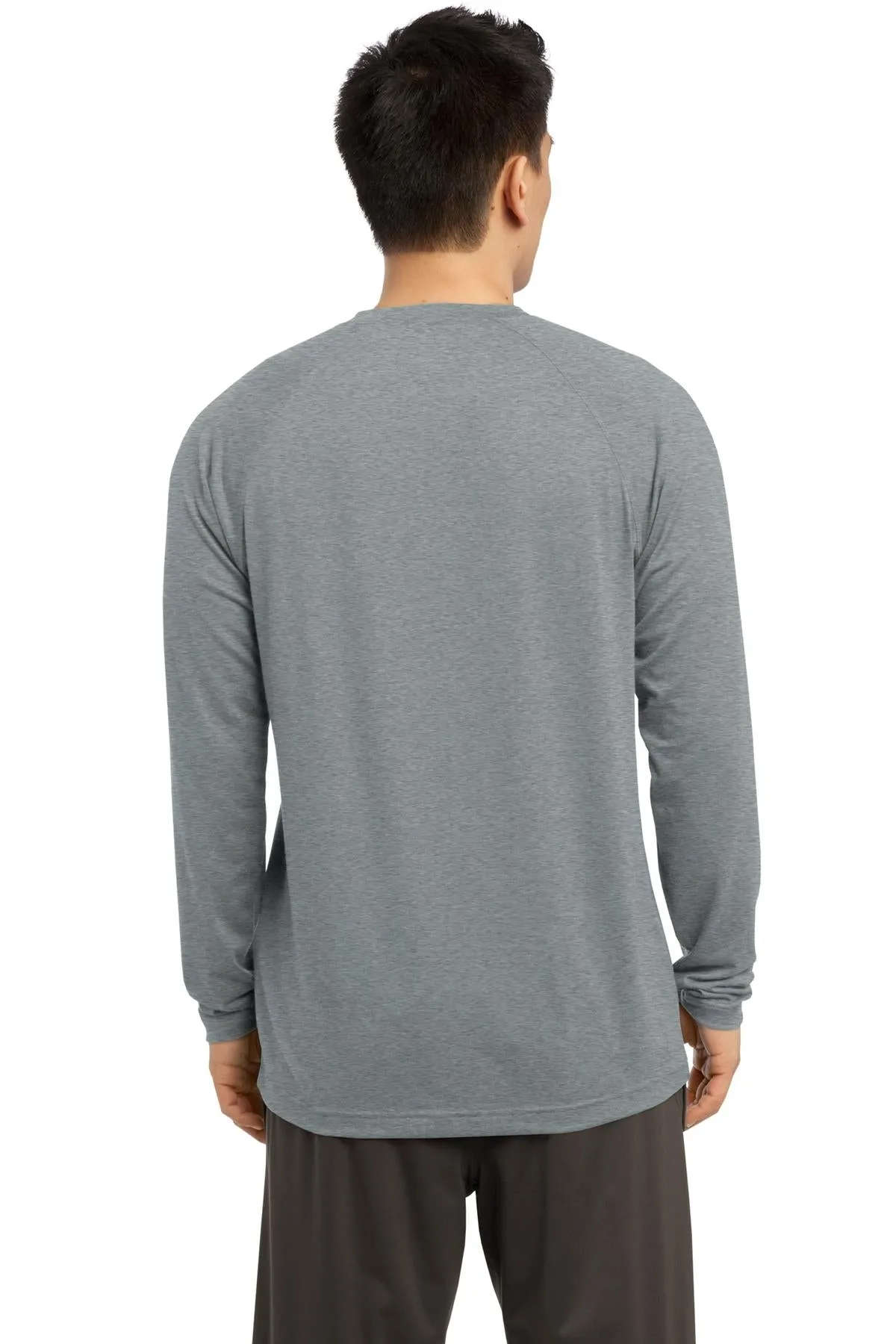 Sport-Tek  Long Sleeve Ultimate Performance Crew. ST700LS Heather Grey