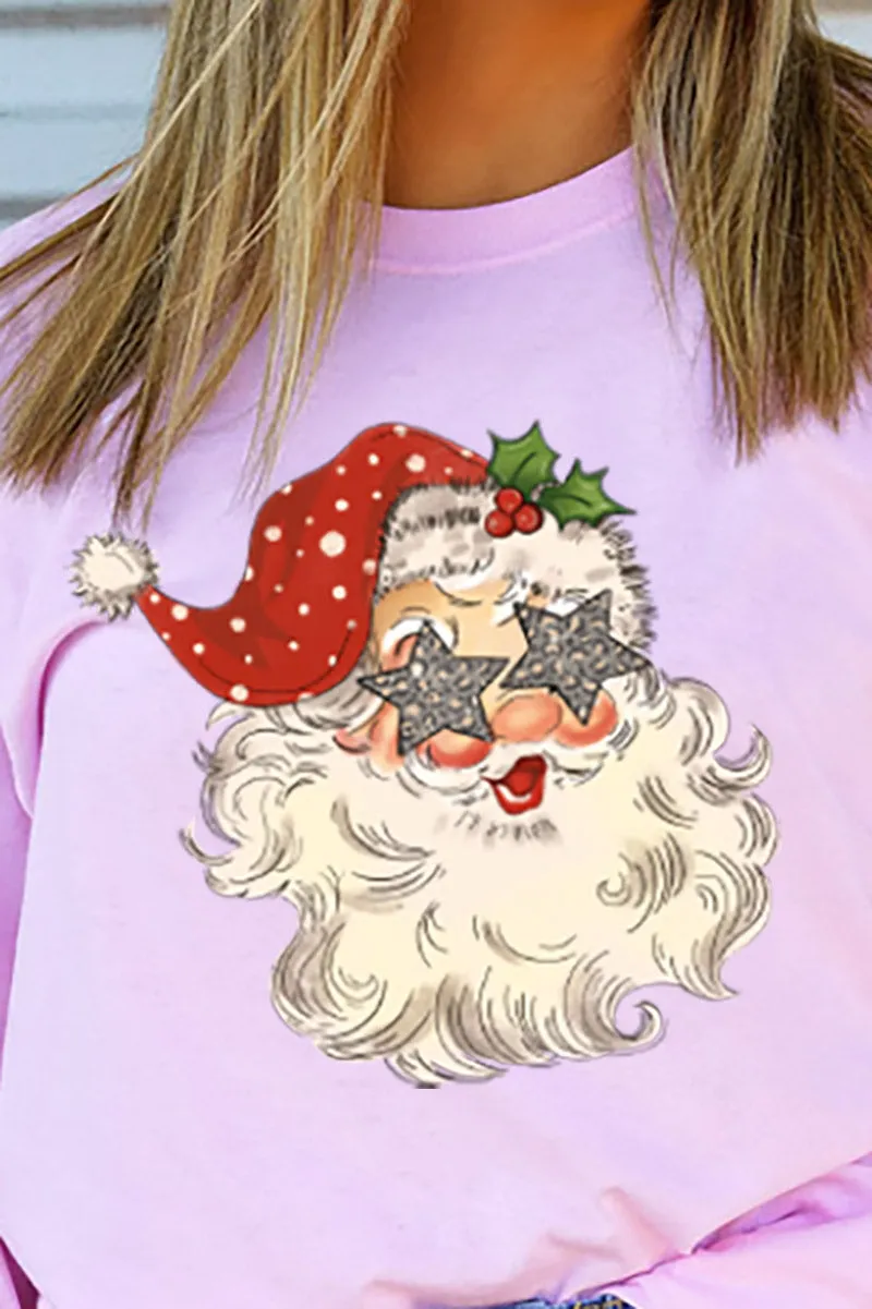 Star Eyes Santa Unisex Dri-Power Long-Sleeve 50/50 Tee