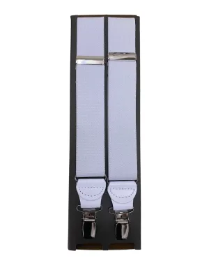 Status Clip Suspenders - White