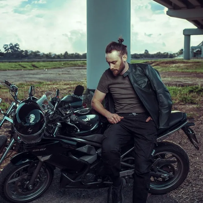 Storm Black Motorcycle Racing Leather Jacket
