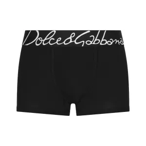 STRETCH COTTON REGULAR-FIT BOXERS BLACK