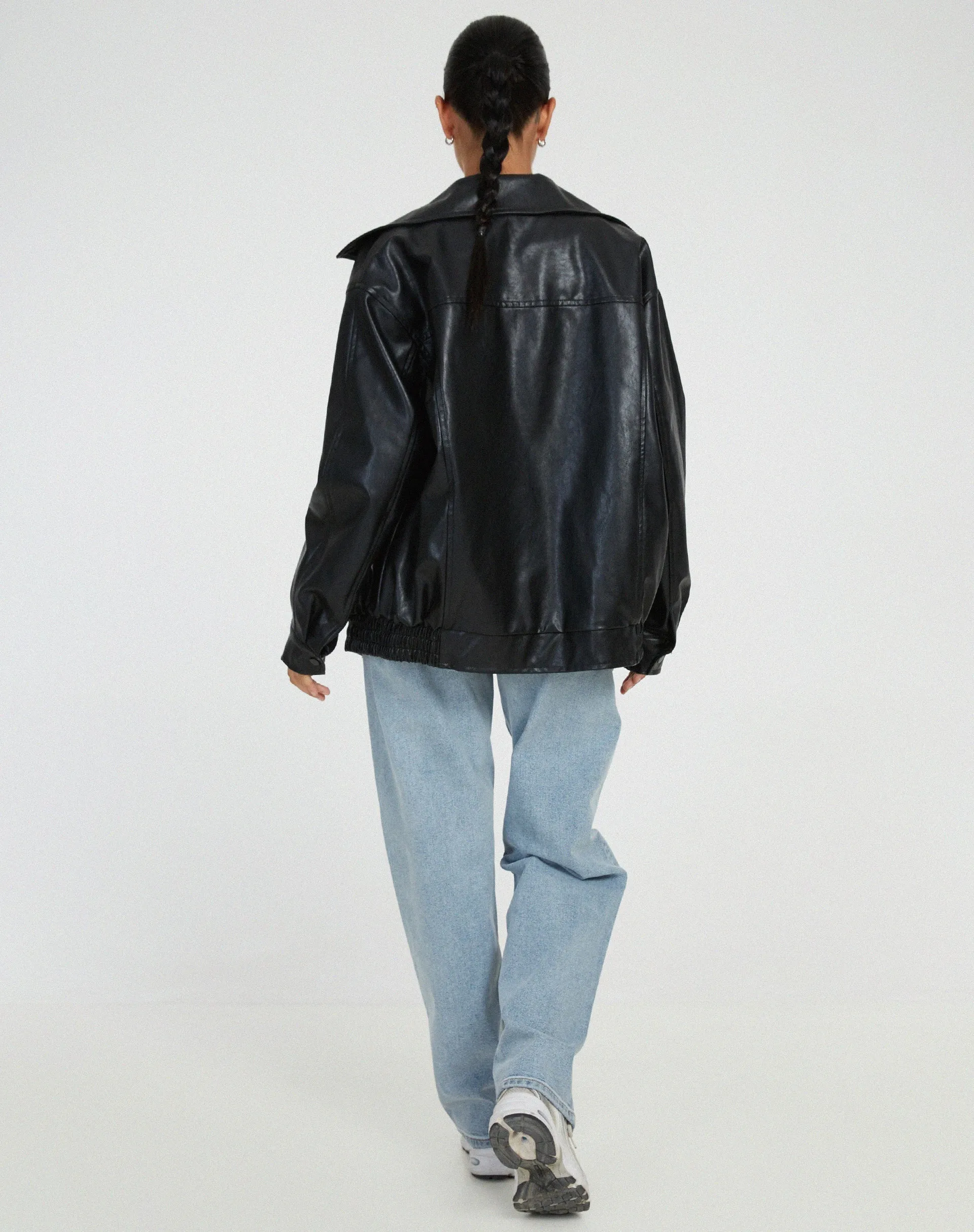 Sybil | Loose Leather Jacket