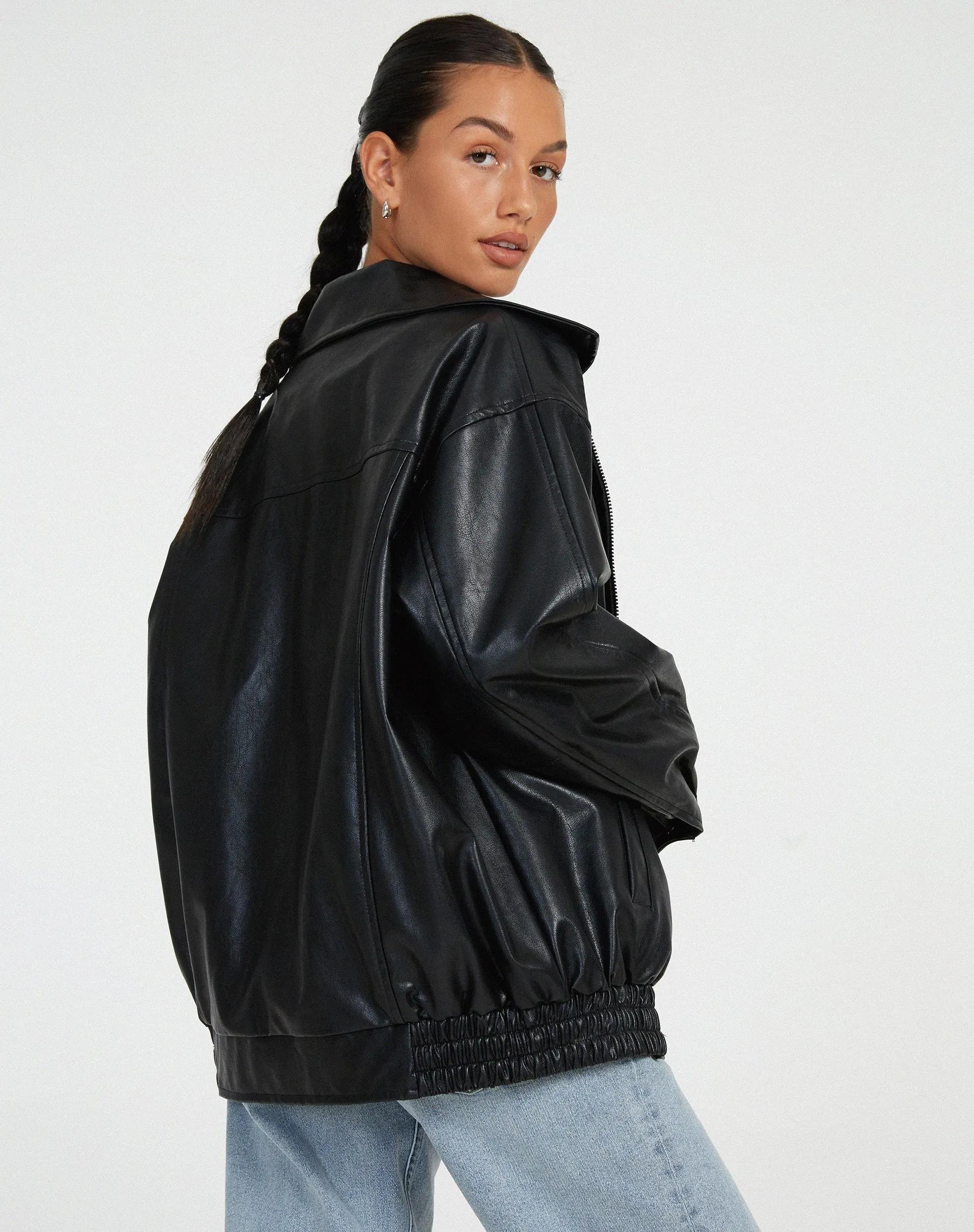 Sybil | Loose Leather Jacket