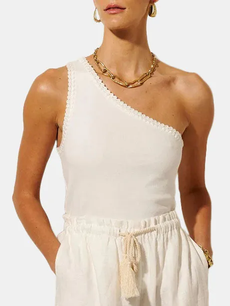 Tallulah One Shoulder Rib Tank
