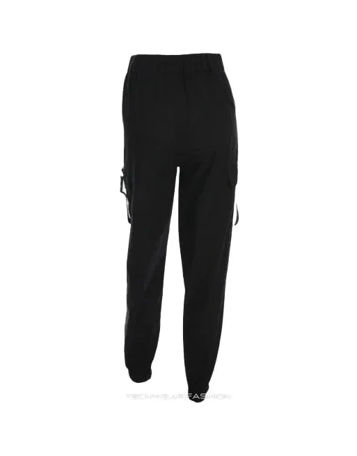 Techwear women's black tactical pants