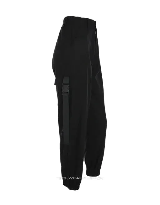 Techwear women's black tactical pants