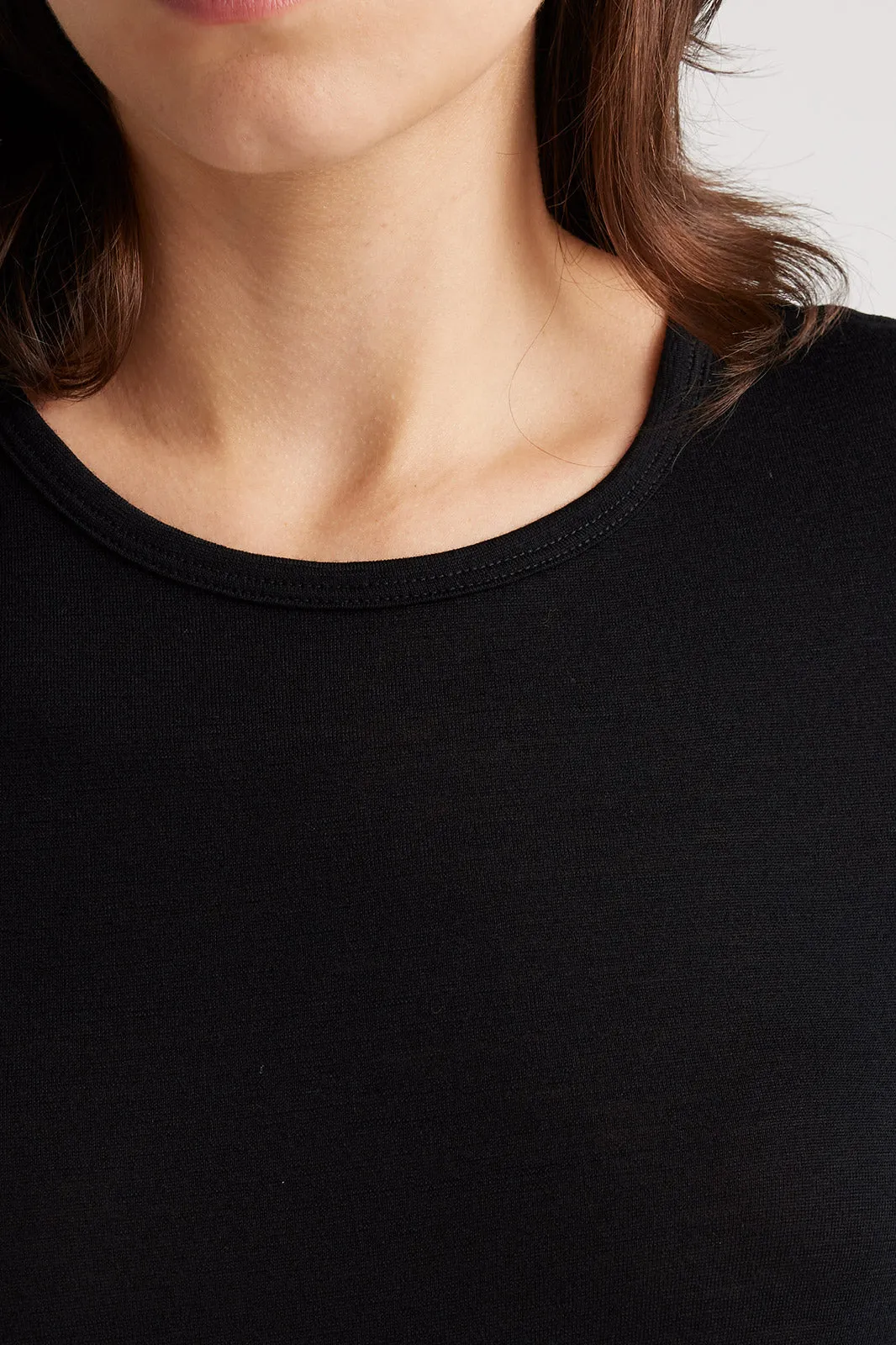 Toorallie. II Crew Merino Tee- Black