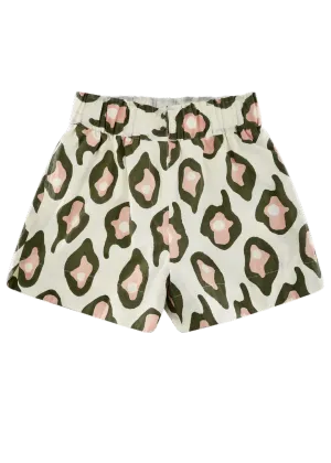 Track Shorts in Oyster Print