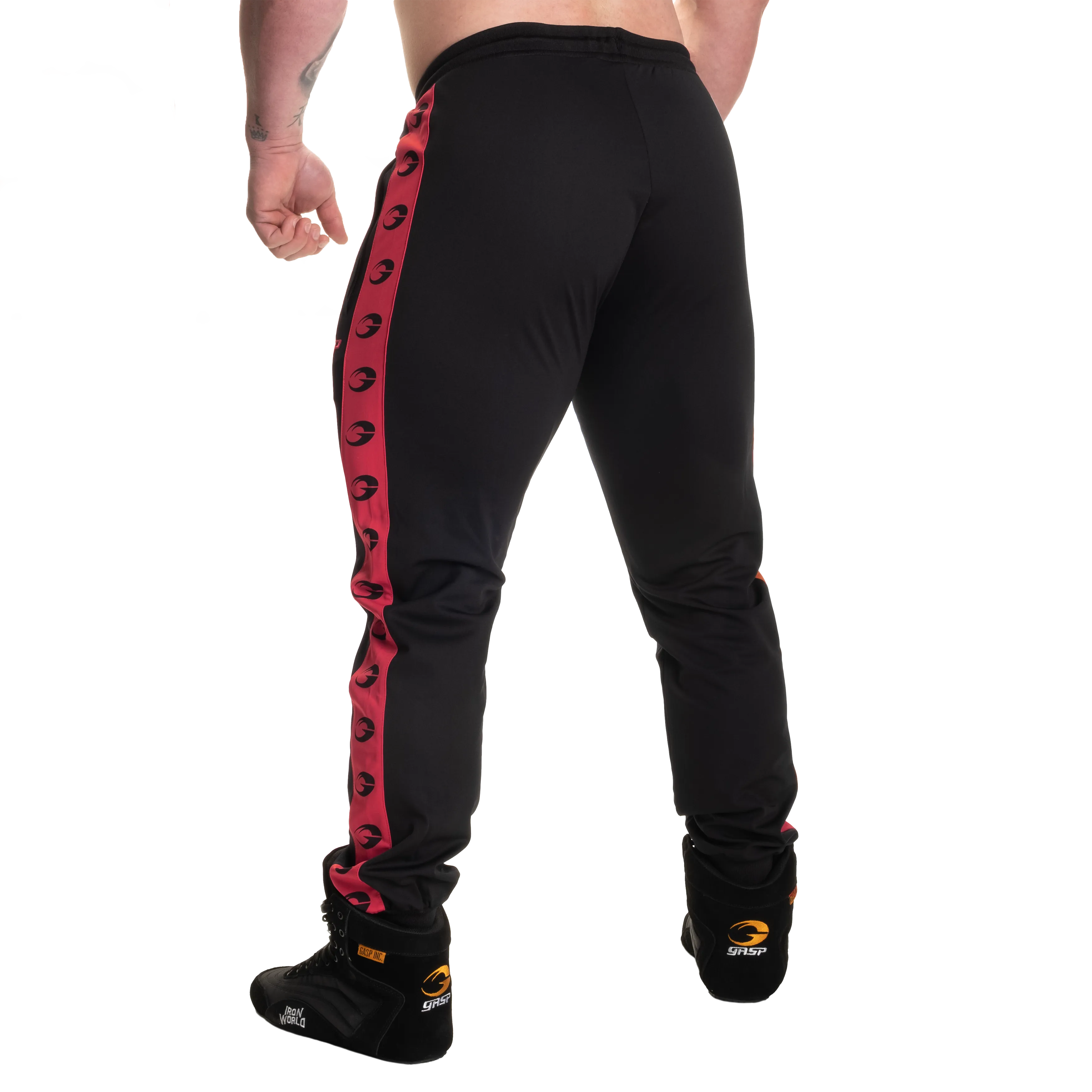Track Suit Pants, Black/Red