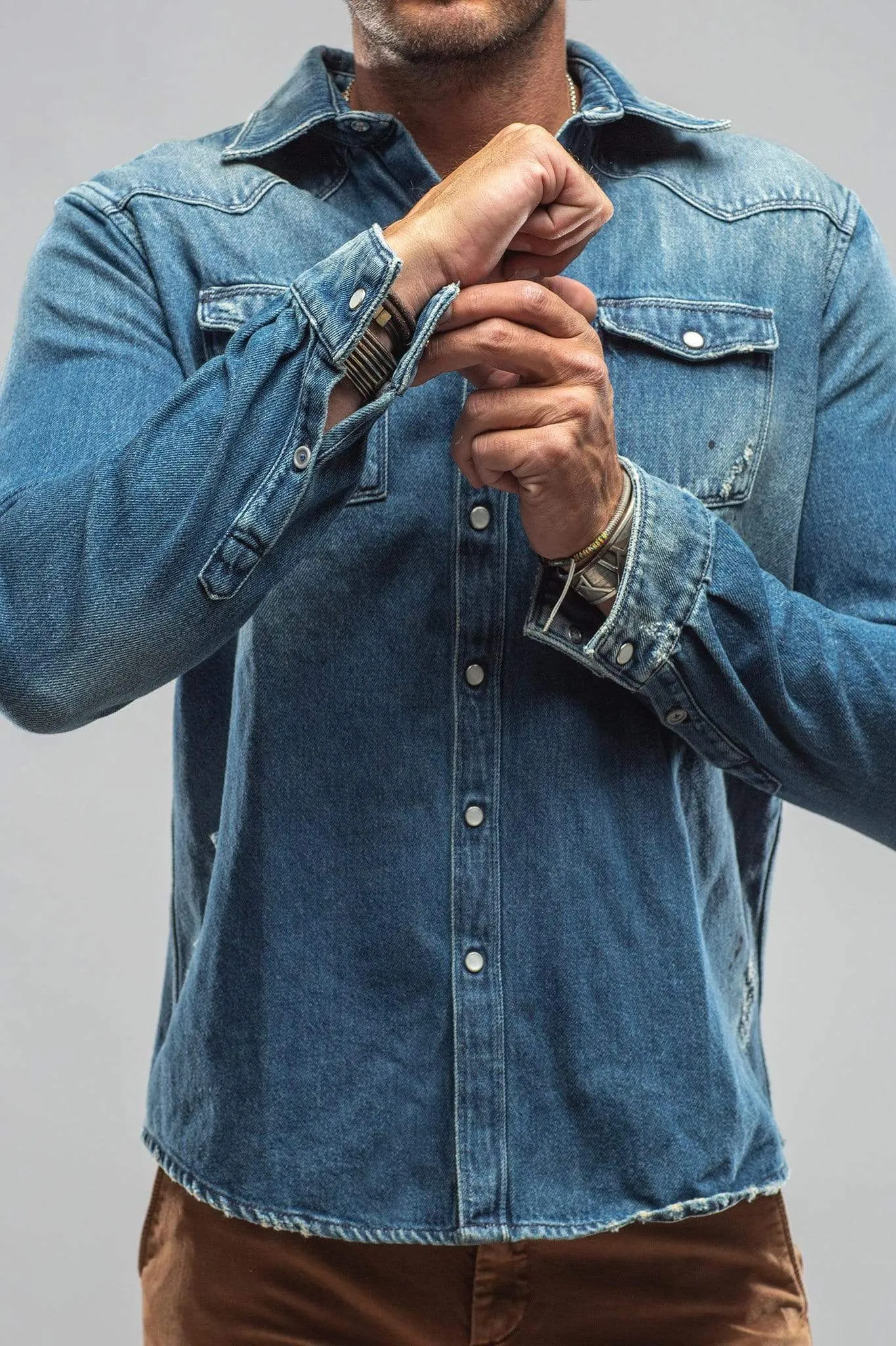 Trapper Denim Snap Shirt