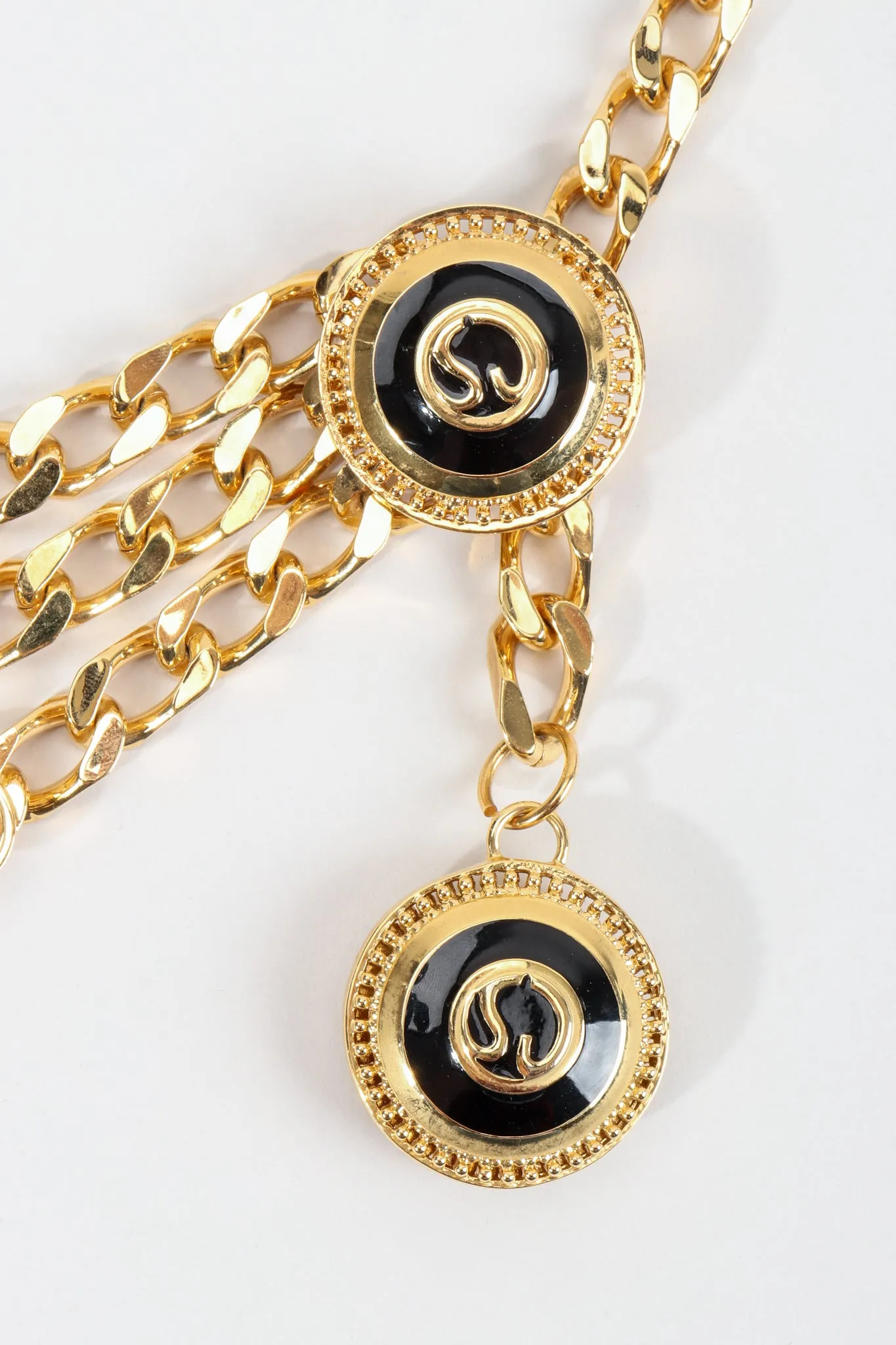 Triple-Strand Enamel Logo Chain Belt II