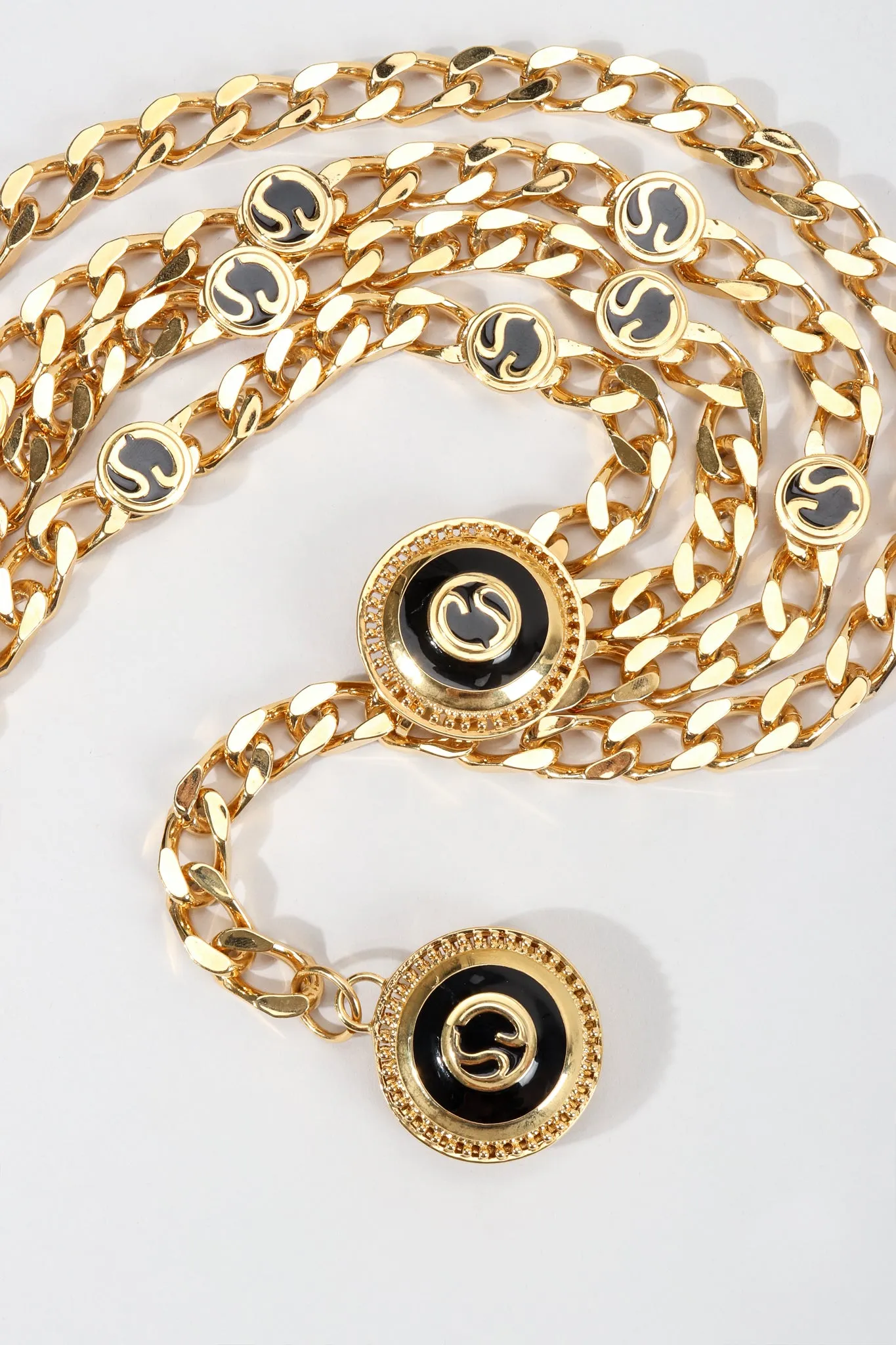 Triple-Strand Enamel Logo Chain Belt II