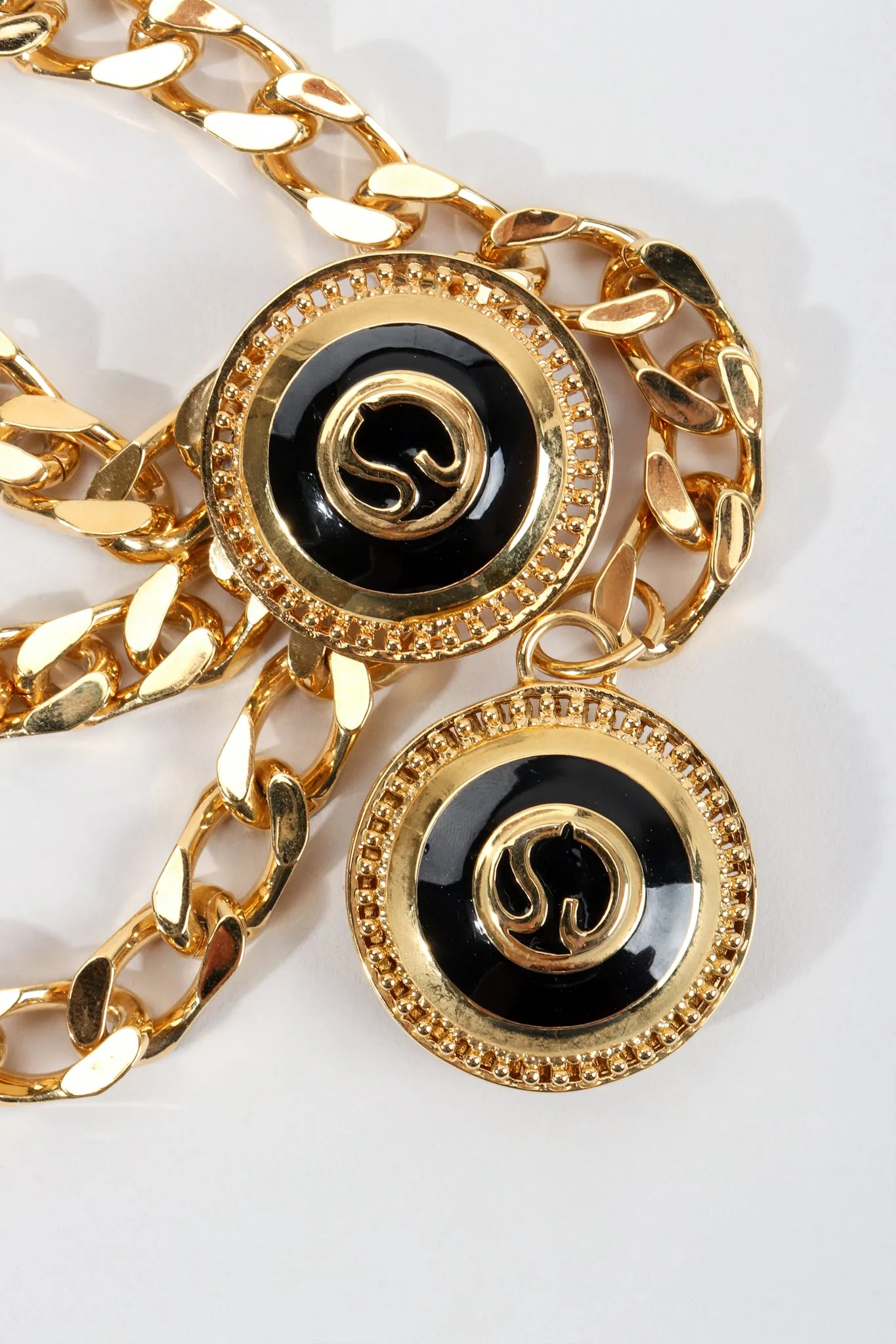 Triple-Strand Enamel Logo Chain Belt II