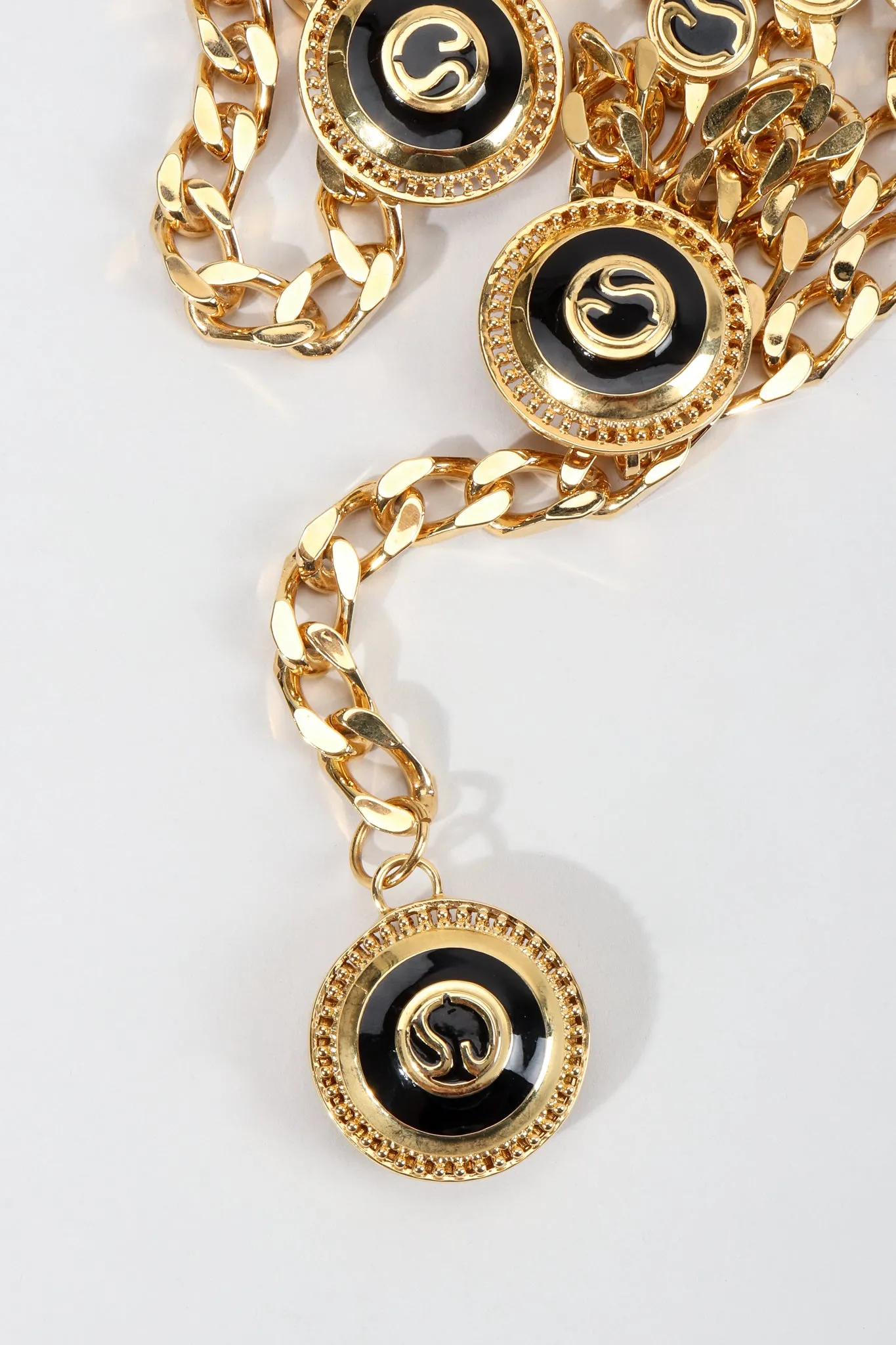 Triple-Strand Enamel Logo Chain Belt II