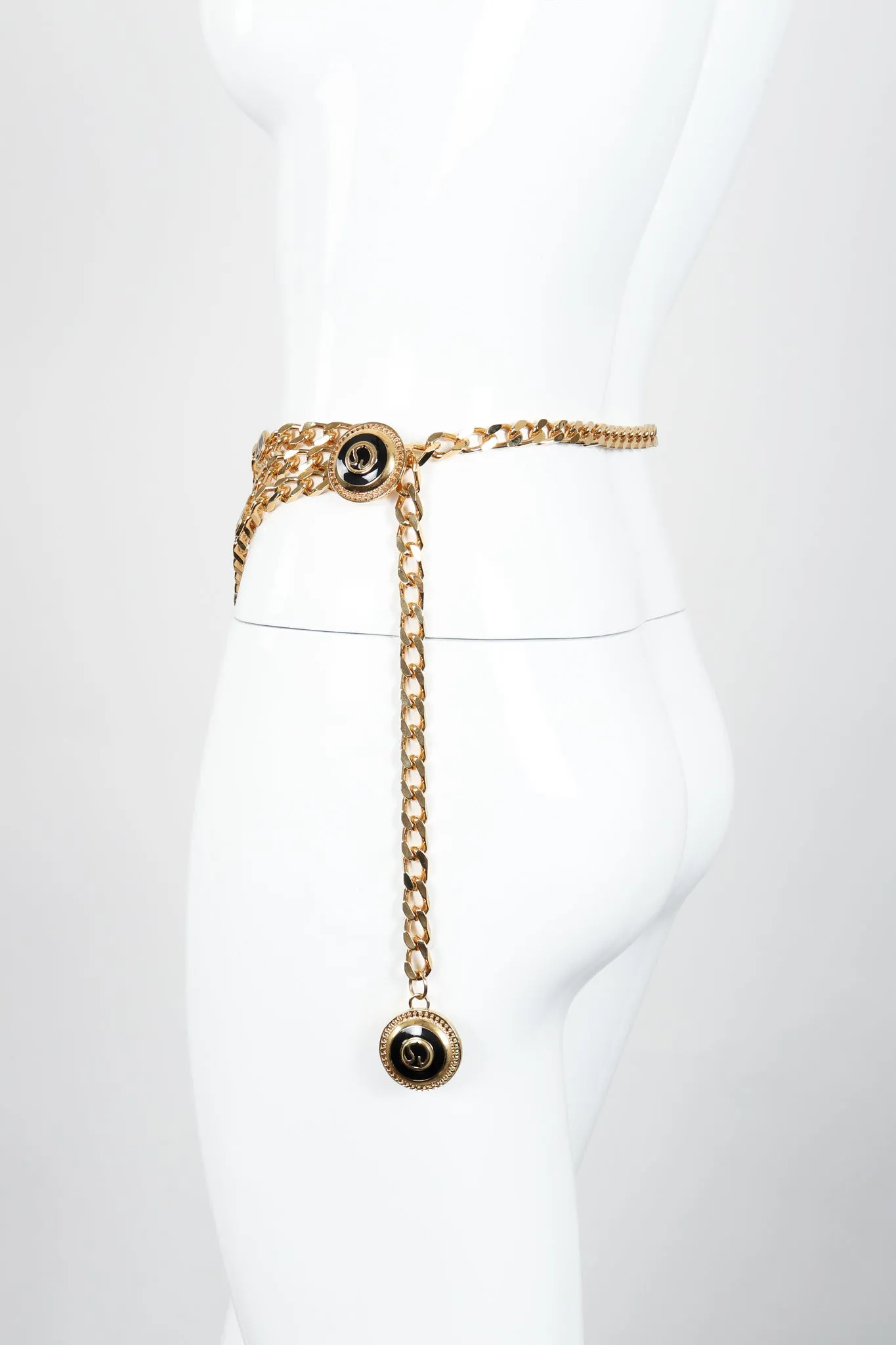 Triple-Strand Enamel Logo Chain Belt II