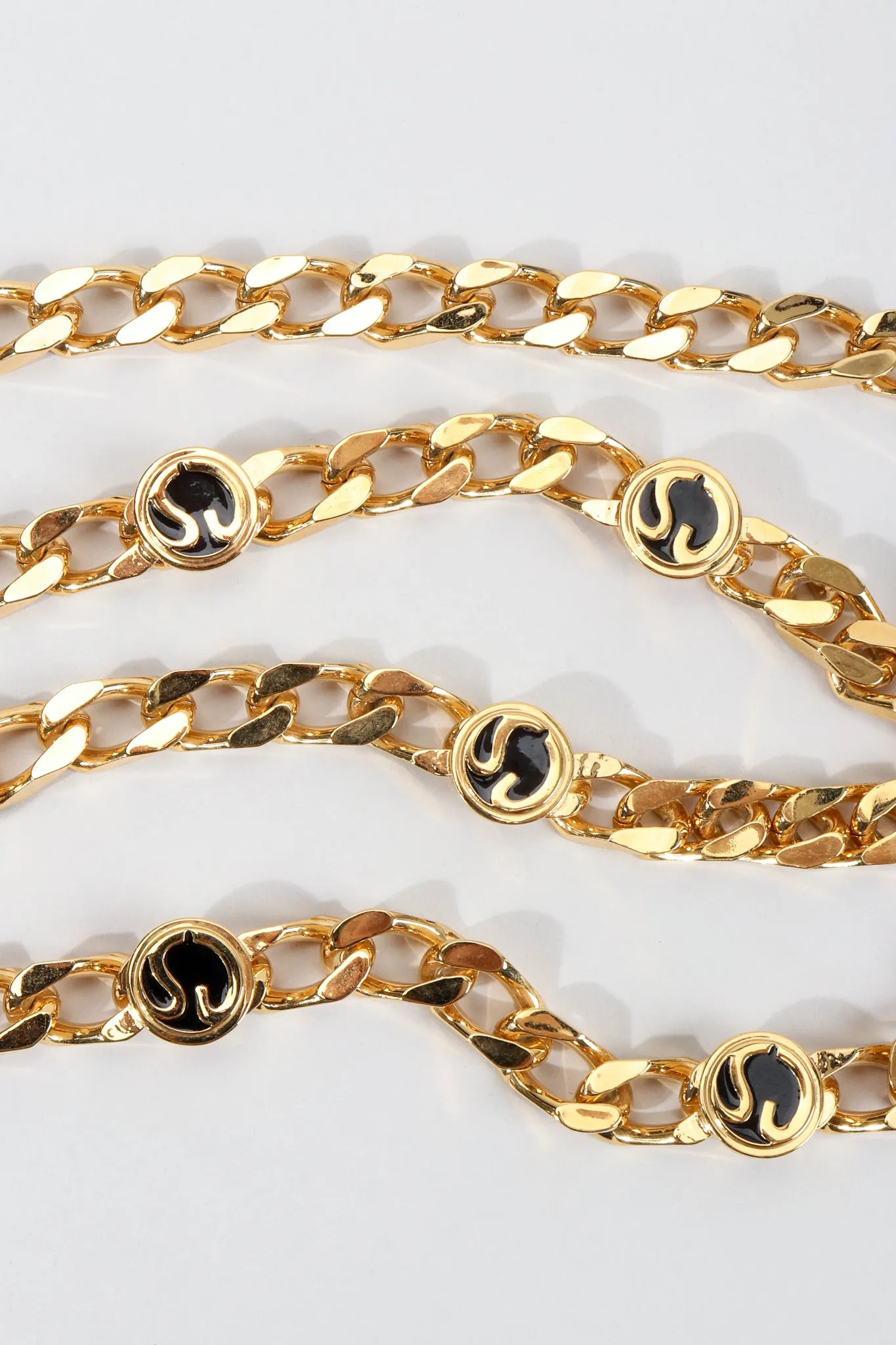 Triple-Strand Enamel Logo Chain Belt II