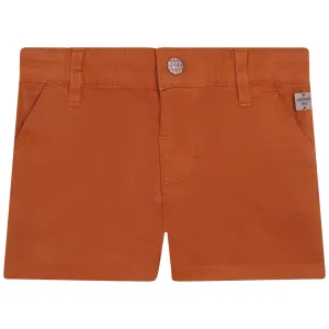 Twill light chocolate shorts by Carrement Beau