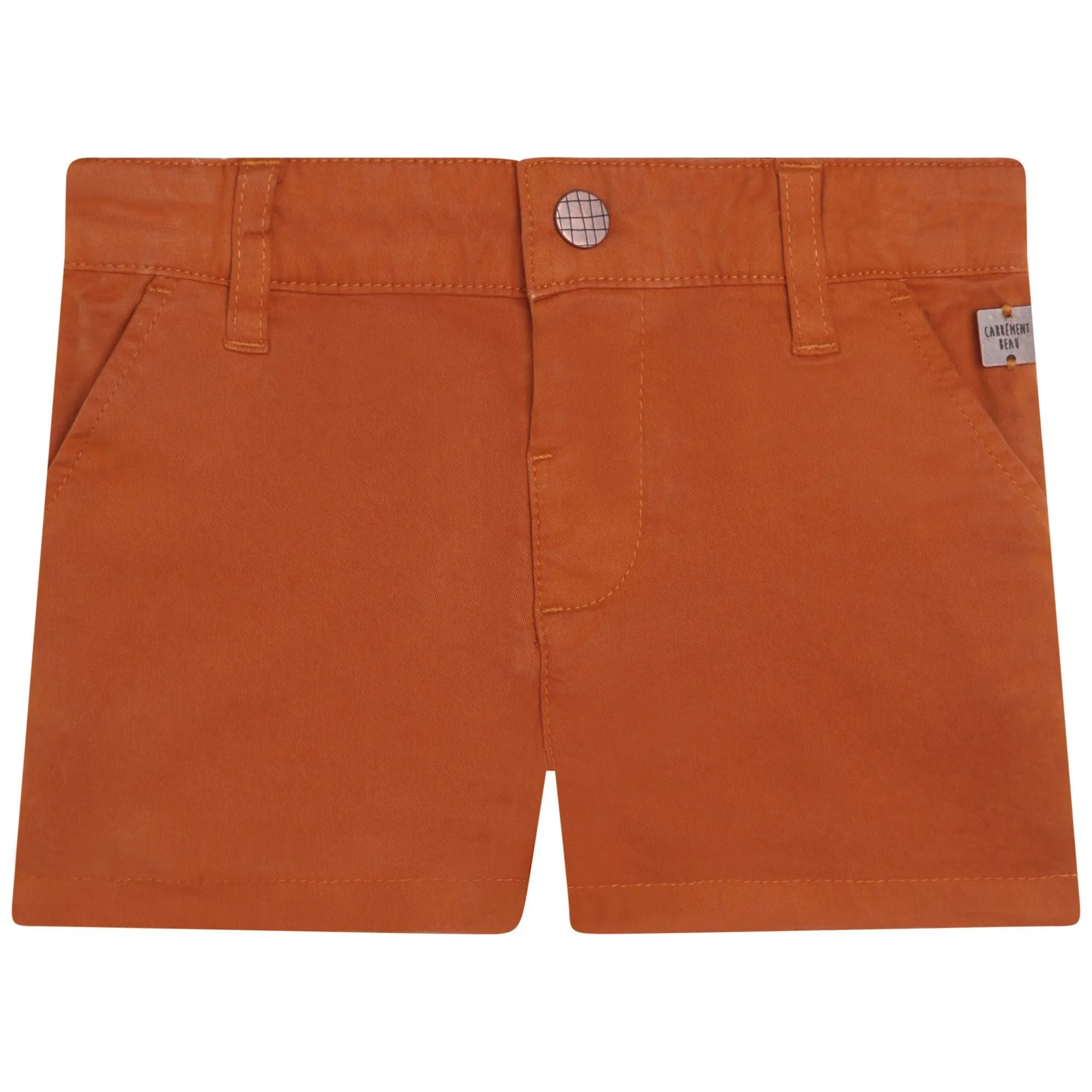 Twill light chocolate shorts by Carrement Beau