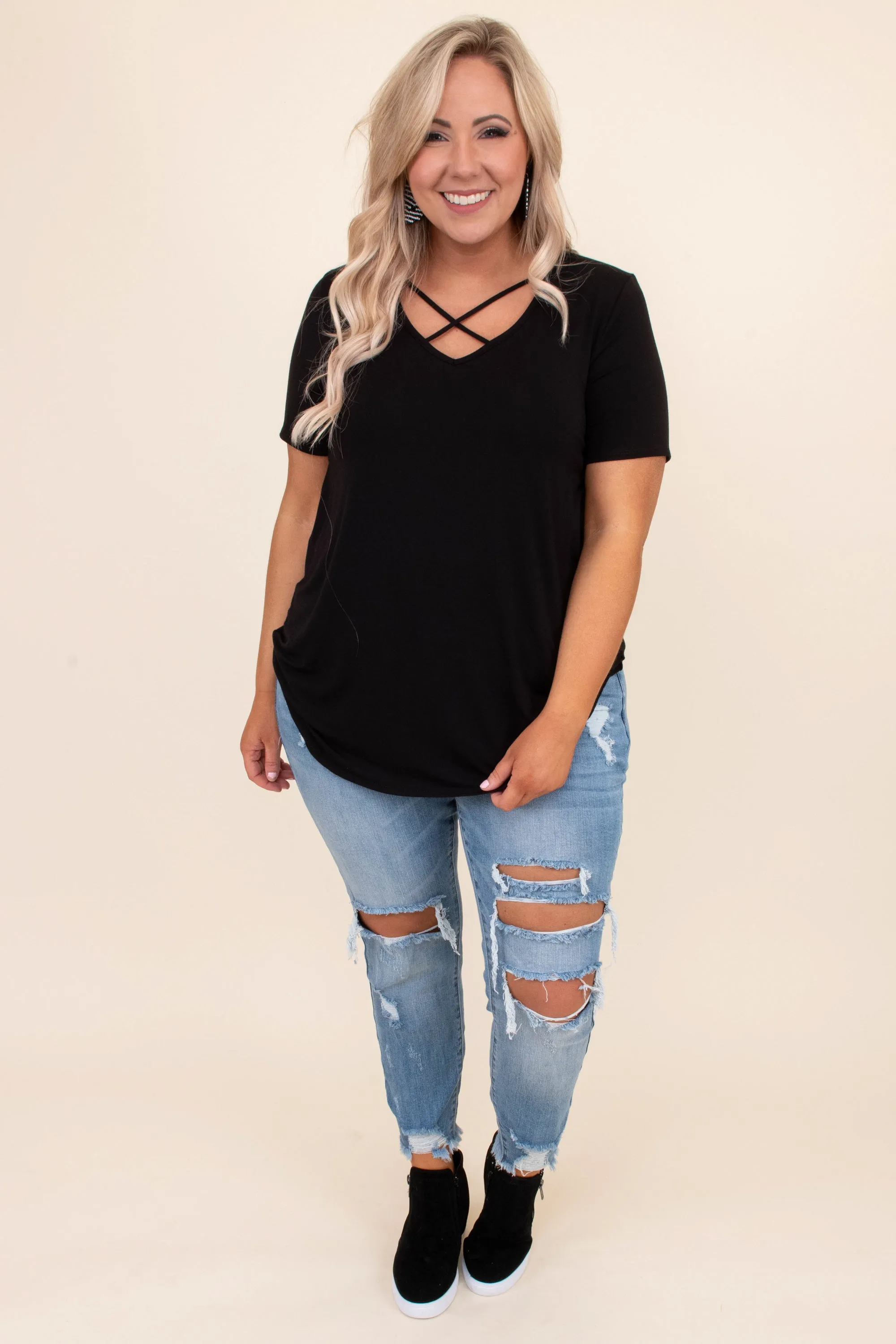 Two Way Street Top, Black