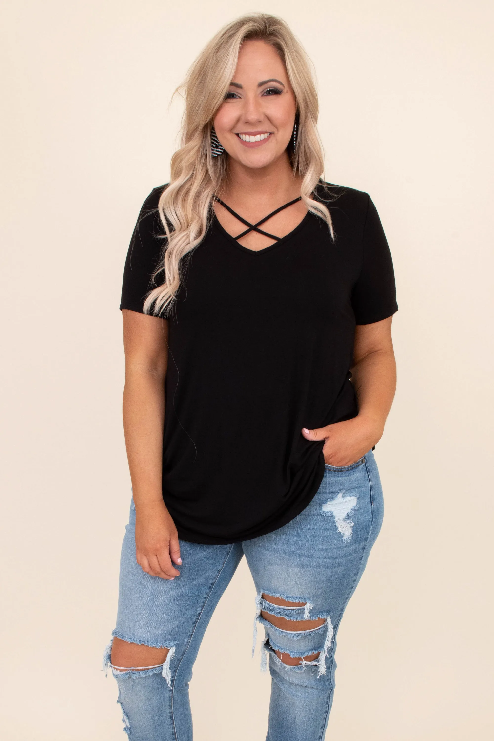 Two Way Street Top, Black