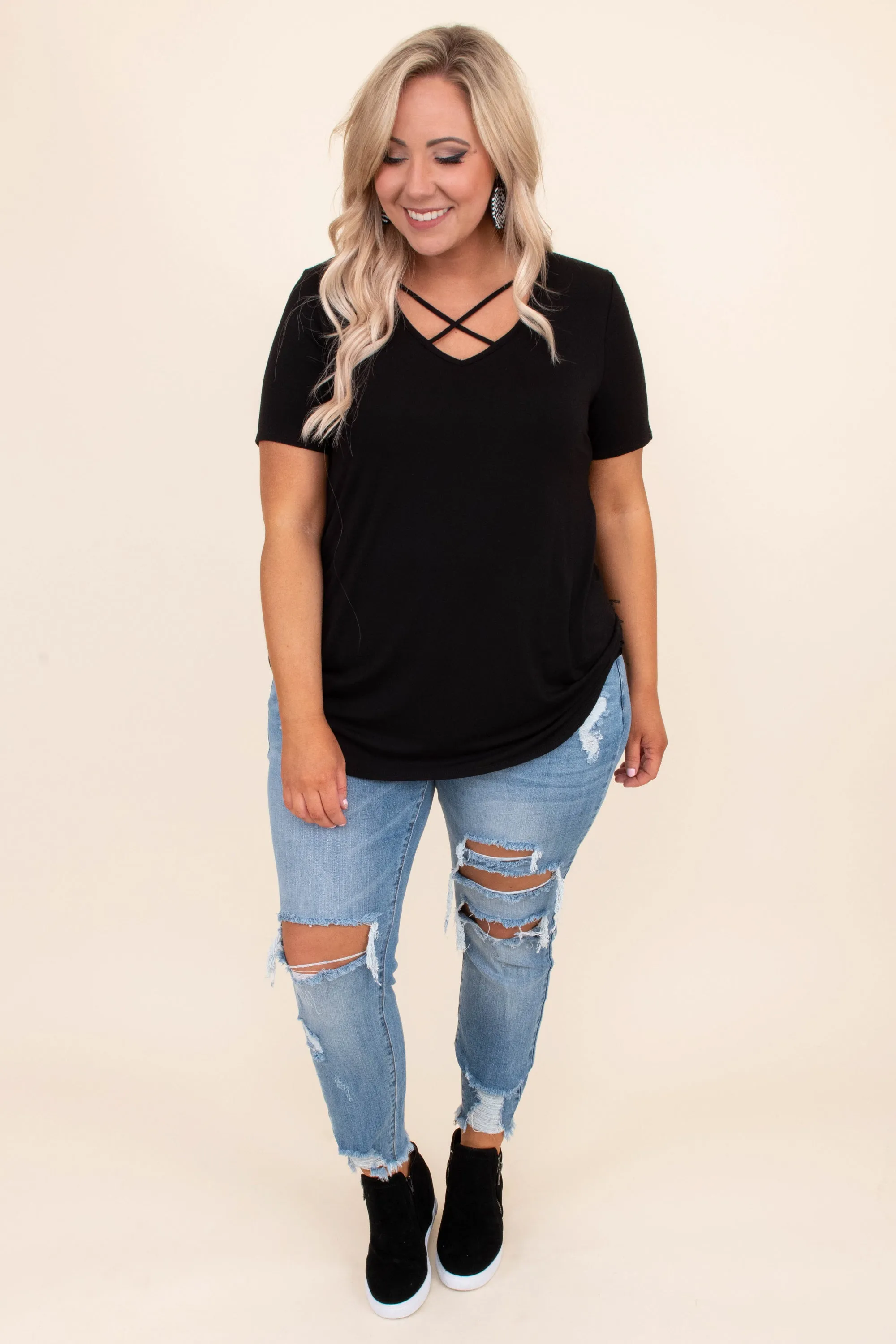 Two Way Street Top, Black