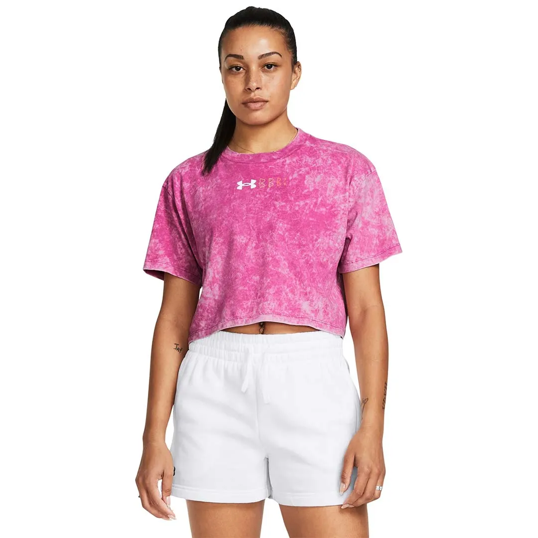 UA Women Wash Logo Repeat Crop Short Sleeve | 1385993