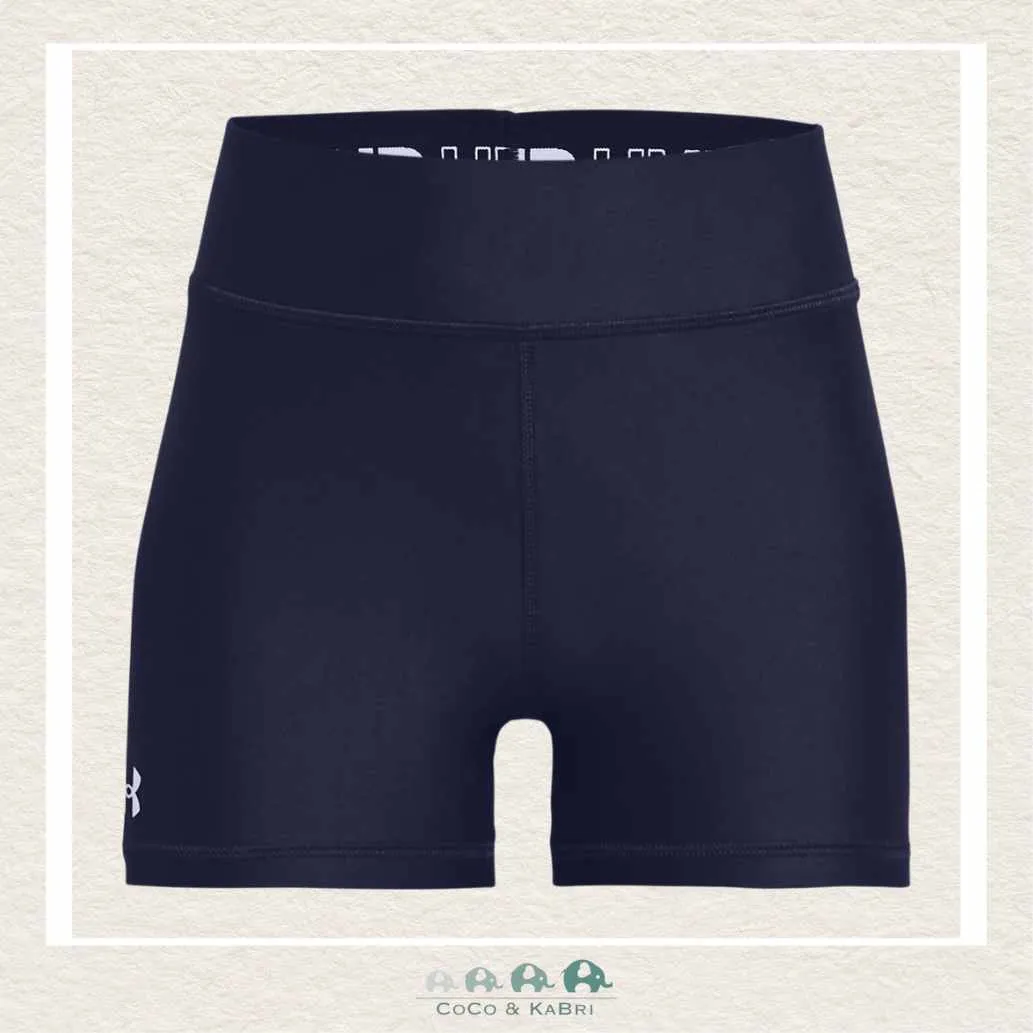Under Armour: Girls' HeatGear® Armour Shorty Team 4" Shorts - Navy