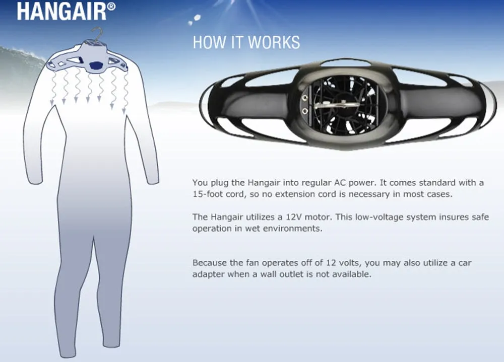 Underwater Kinetics Hangair wetsuit/drysuit hanger
