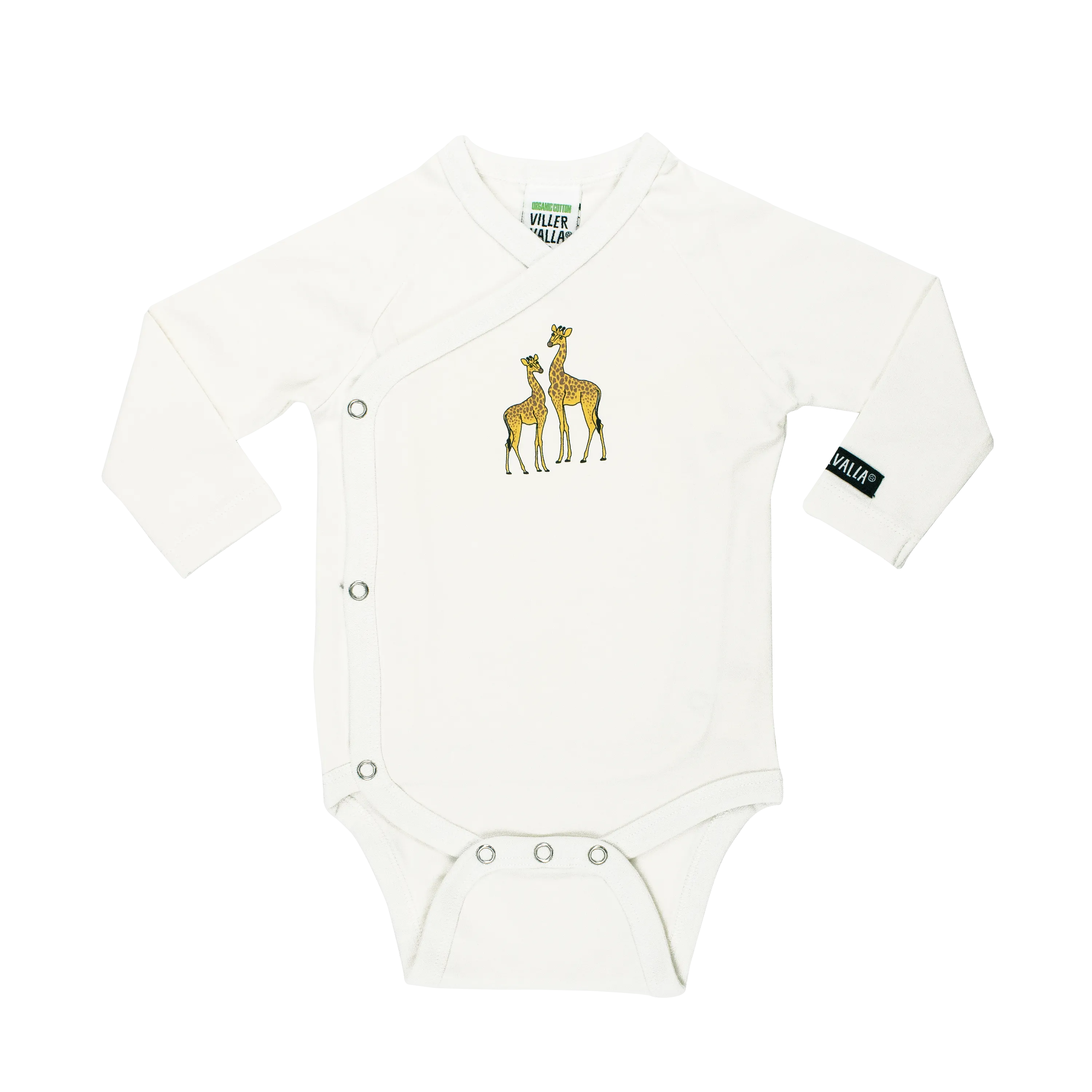 Villervalla - Wrap Body Suit - New Born Safari - Marble (2 giraffes)