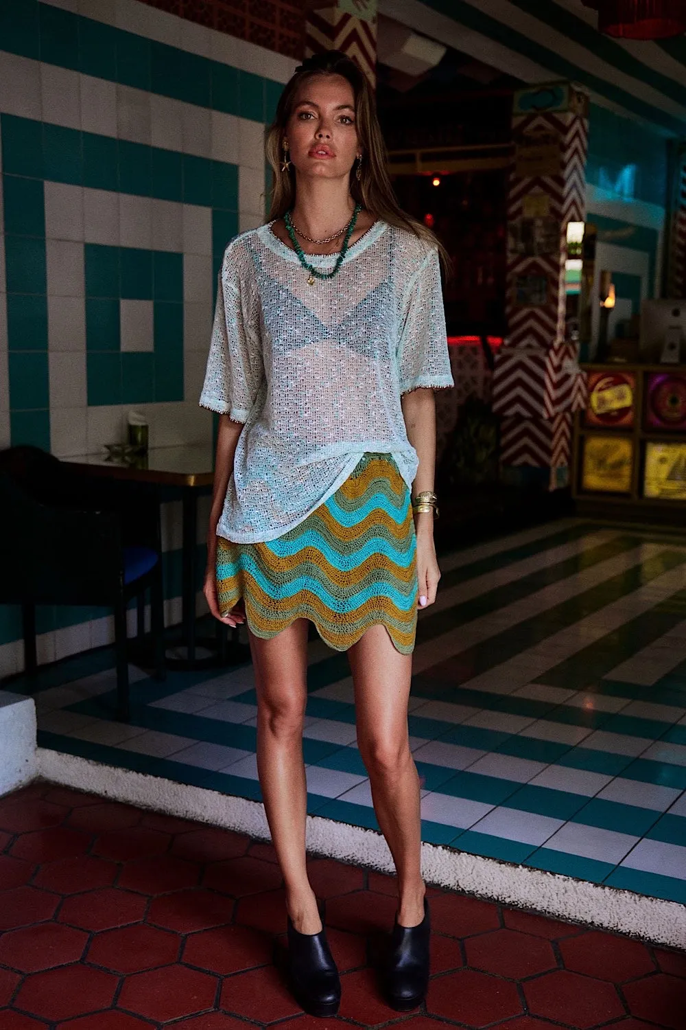 Water of Love Cotton Weave T-shirt