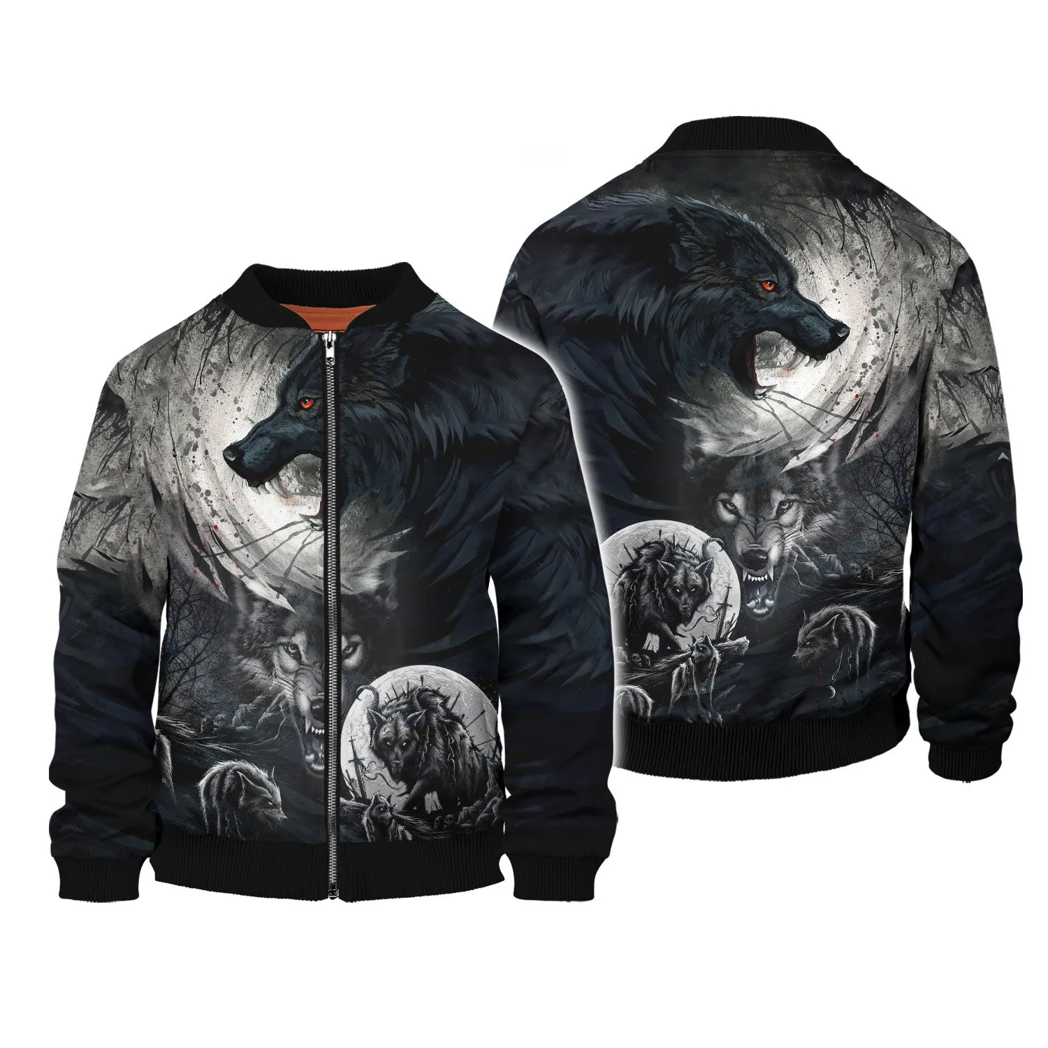 Wolf Tattoo 3D All Print Shirts Mythical Wolves